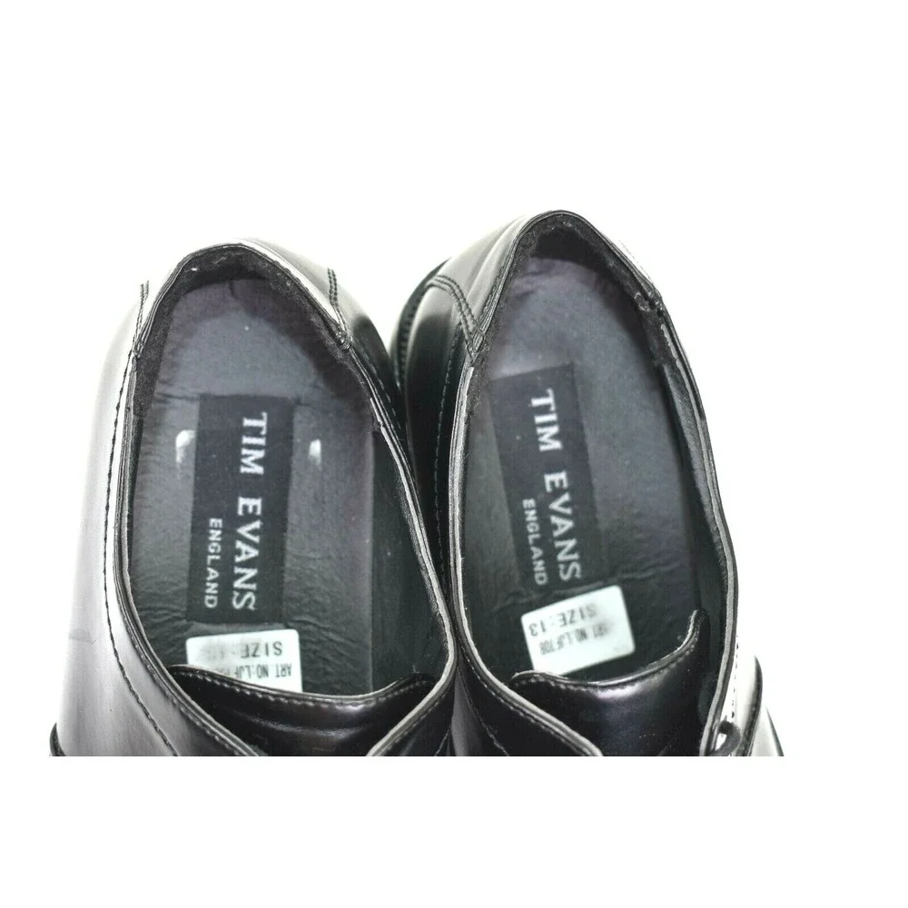 Tim Evans Men's Black Dress Shoes‎ Bicycle Toe England size 13